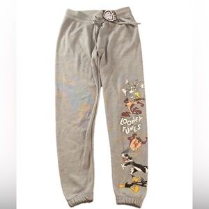 Looney Tunes Jogger Pants Gray Small New